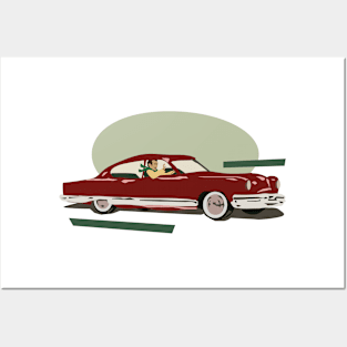 Retro Fast Car Posters and Art